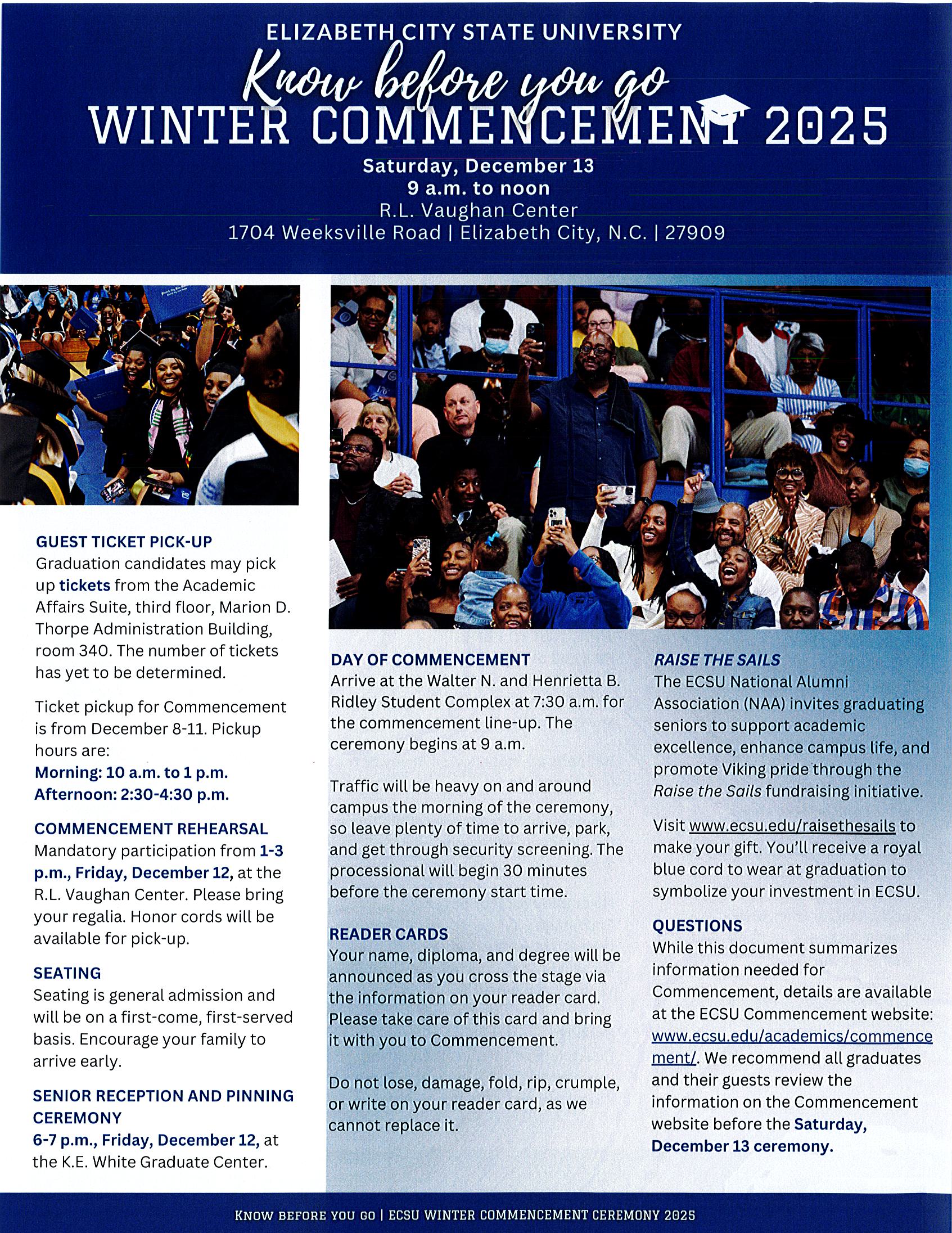 Know Before You Go to Commencement infographic page 1