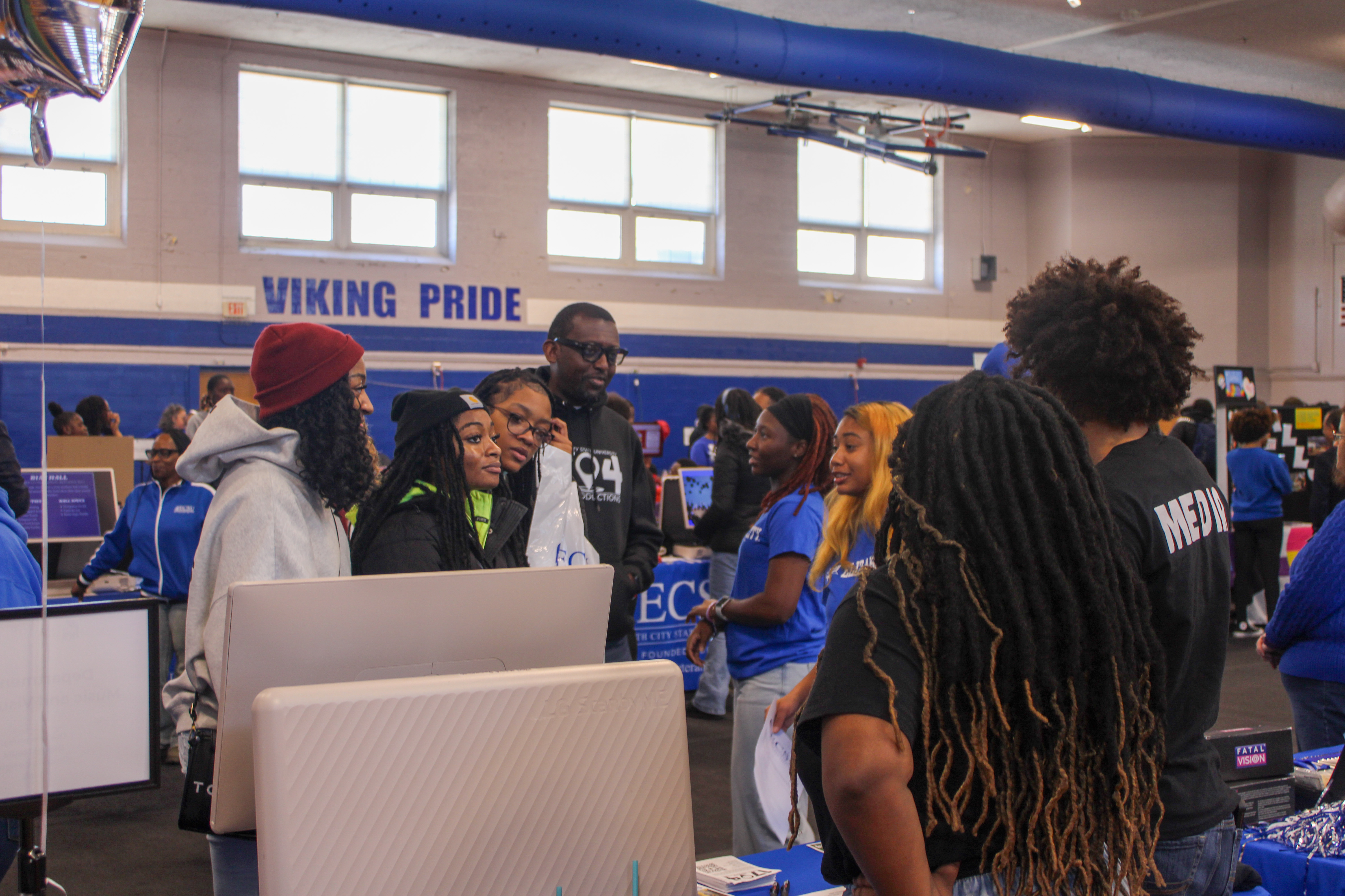 Crowd of people at Open House event